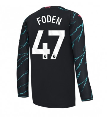 Manchester City Phil Foden #47 Koszulka Wyjazdowych 2023-24 Długi Rękaw